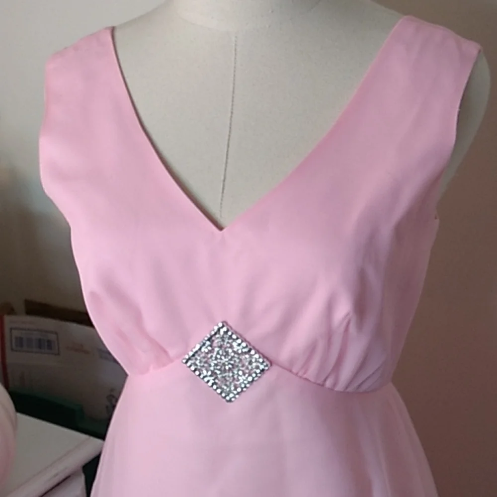 Vintage 1970s ILGWU made in 🇺🇸 USA pink prom bridesmaid wedding dress 👰👗